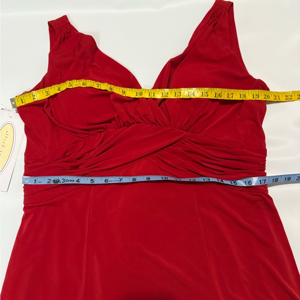 Alfred Angelo NWT Elegant Red A-line flowy midi dress in size 16 - Picture 10 of 14